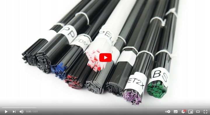 SPOIWO do PLASTIKU PP 1kg paski trójkąty spoiwa naprawy POLIPROPYLEN