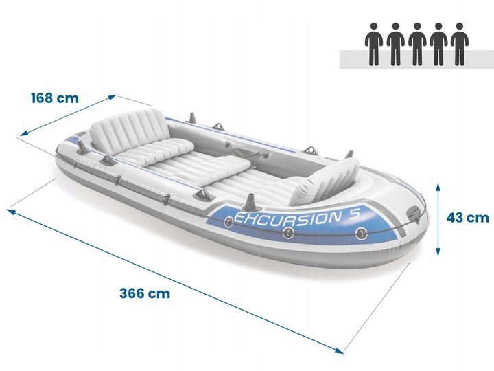 PONTON EXCURSION 5 +WIOSŁA +POMPKA INTEX 68325