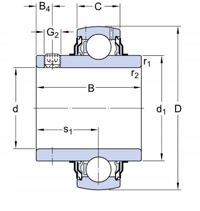 Łożysko samonastawne FAG UC 207