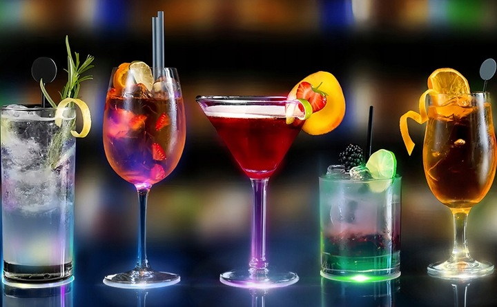 30 LED Coaster LED Naklejka Light Up Coasters 7 kolorów RGB LED na Party