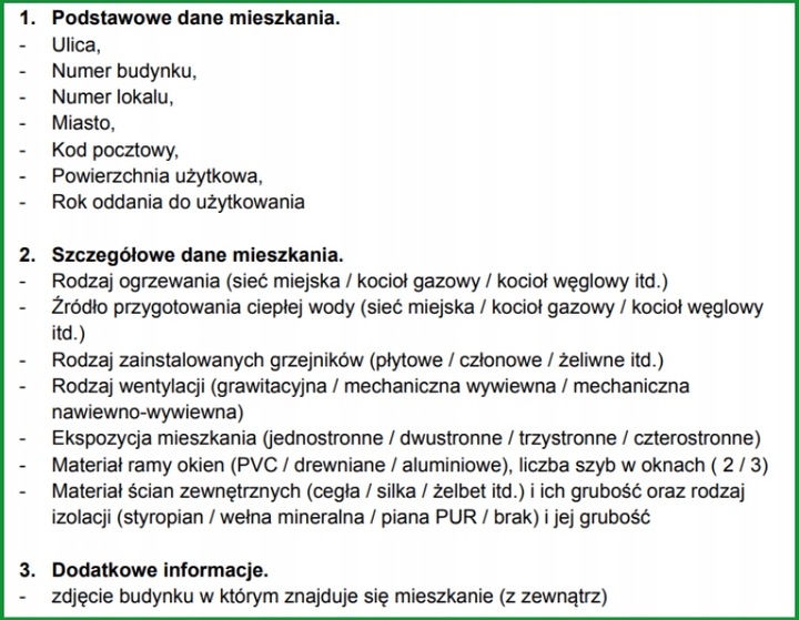 Świadectwo Energetyczne / Certyfikat Energetyczny MIESZKANIA