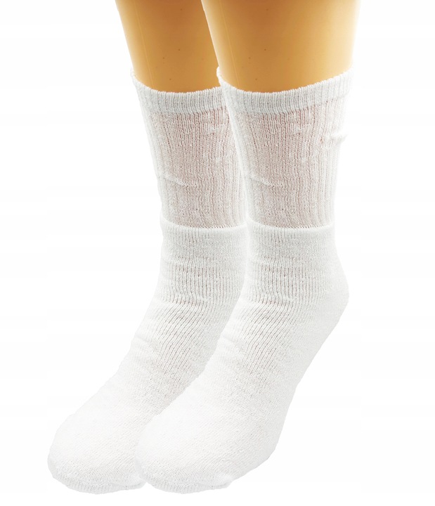 15 par SKARPETY białe BAWEŁNA polskie frotte CIEPŁE WYSOKIE MĘSKIE 43-46