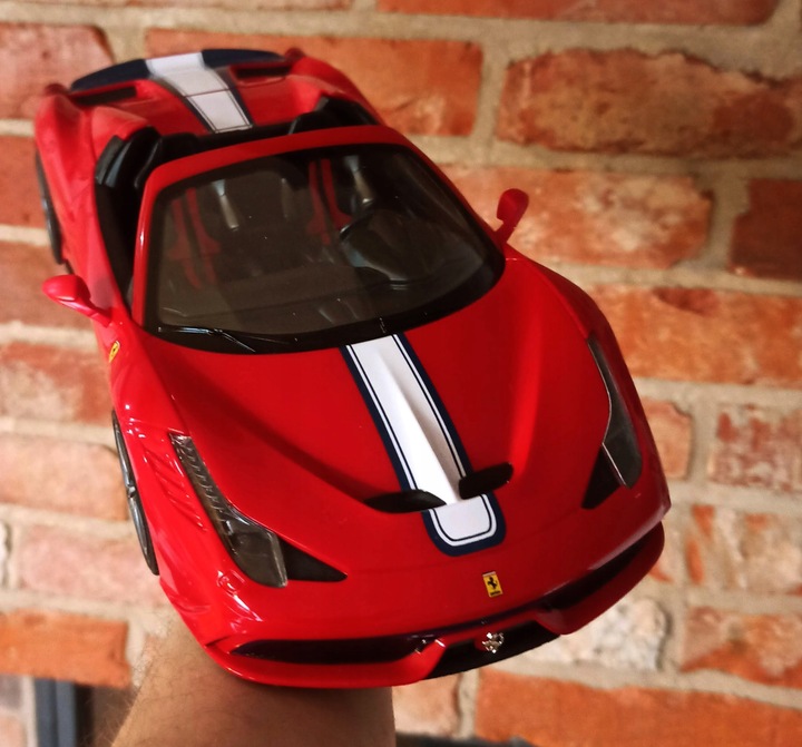Autko Zdalnie Sterowane FERRARI 458 SZYBERDACH NA PILOT Rastar Samochód RC