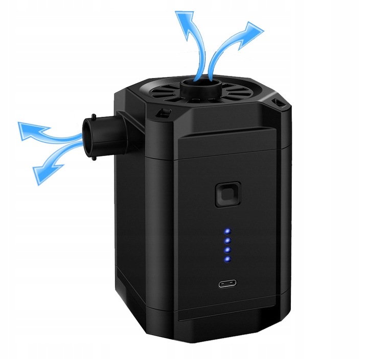 Elektryczna Pompka do Materaca Pontonu Basenu Akumulatorowa USB - typ C