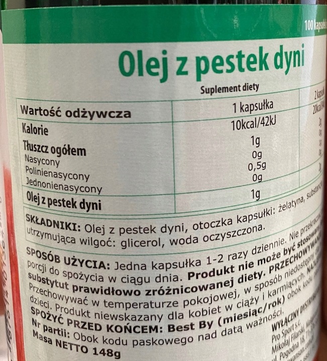 SWANSON OLEJ Z PESTEK DYNI 1g PASOŻYTY PROSTATA