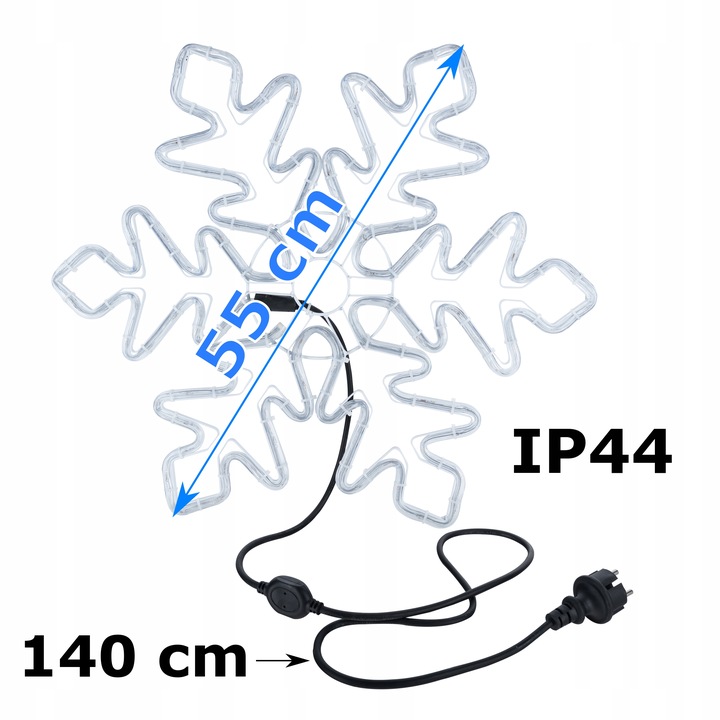 ND32_LD1 LD1 LAMPKI SNIEZYNKA WAZ LED 55CM BIALA