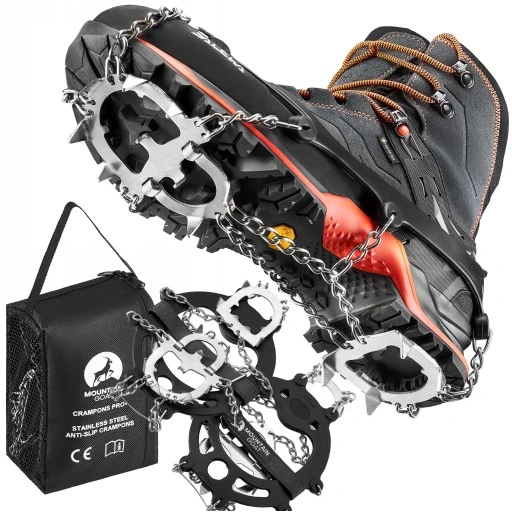 RACZKI NA BUTY TURYSTYCZNE TREKKINGOWE GÓRSKIE Z KOLCAMI ŁAŃCUCHY PREMIUM L
