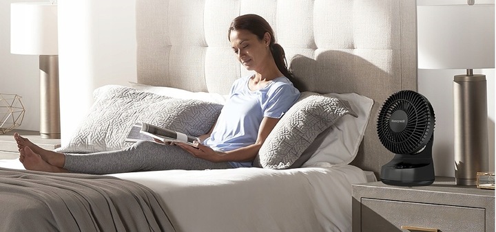 WENTYLATOR WIATRAK BIURKOWY HONEYWELL HTF337 5TRYBÓW CICHA PRACA TIMER