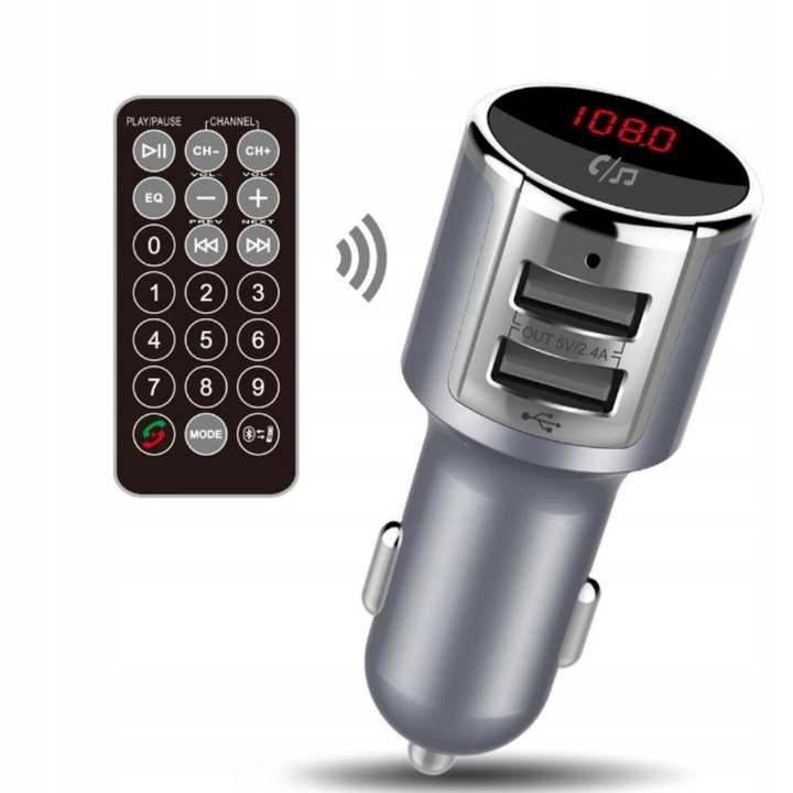 Transmiter FM bluetooth radio zestaw głośnomówiący