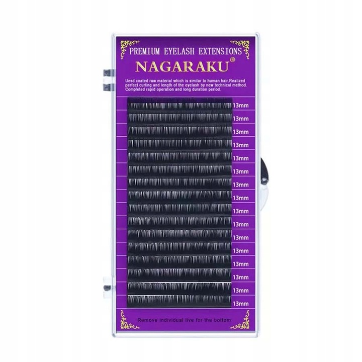 Rzęsy Nagaraku Mink C 0,07 11 mm 16 pasków czarne