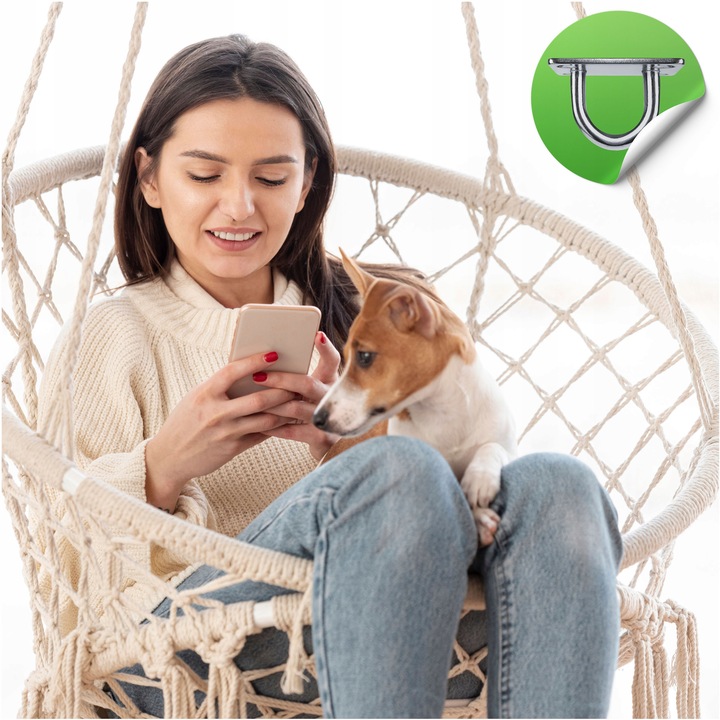 MOCOWANIE SUFITOWE UCHWYT MONTAŻOWY DO HAMAKA HUŚTAWKI HAK WOREK ZESTAW