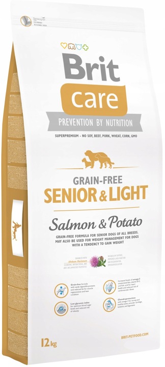 BRIT CARE Senior & Light Salmon 12kg