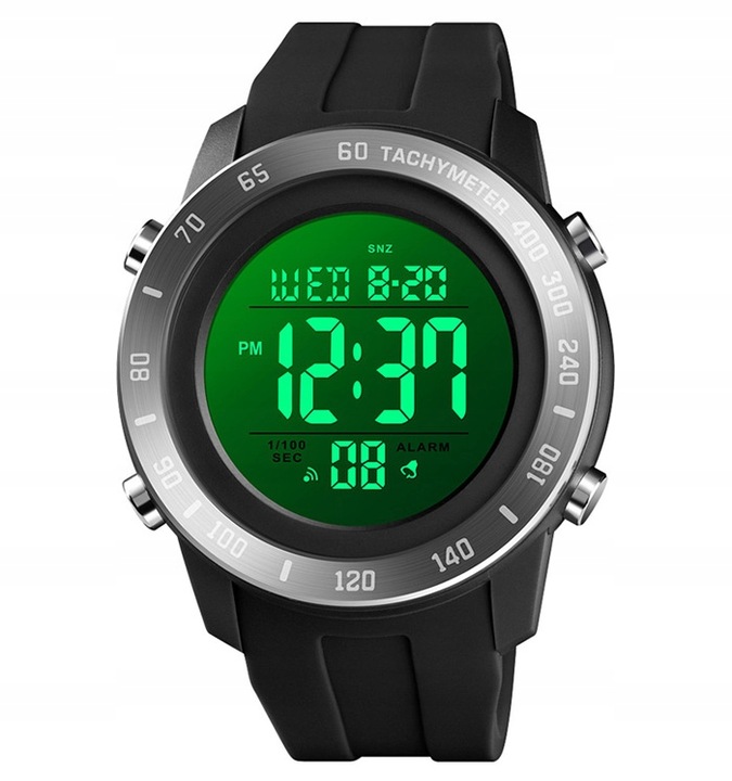 Zegarek męski SKMEI czarny elektroniczny wiele funkcji