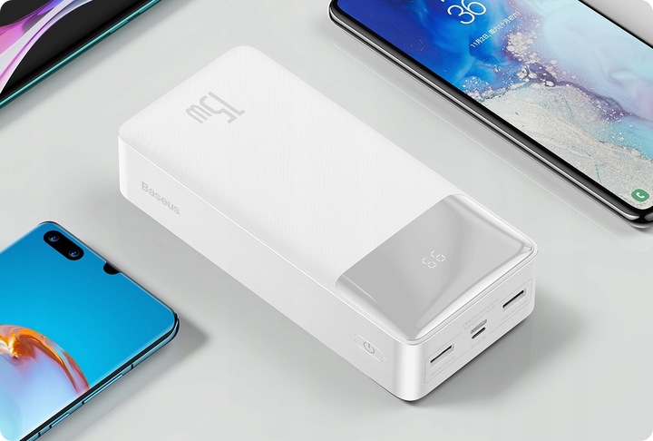 POTĘŻNY POWER BANK BASEUS 30000mah POWERBANK 15W PD 3x USB USB-C TYP-C 3A