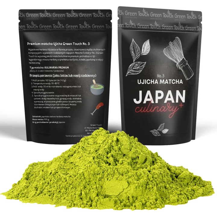 Herbata matcha JAPOŃSKA 100 G UJICHA CULINARY+ GREEN TOUCH UJI KYOTO