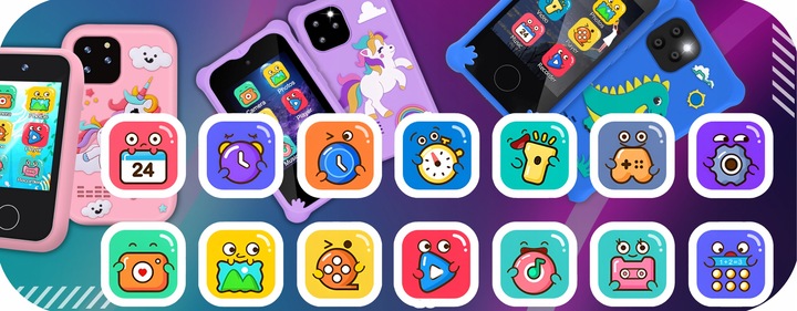 TELEFON DLA DZIECI SMARTFON ZABAWKOWY aparat kamera gry ZABAWKI DLA DZIECI