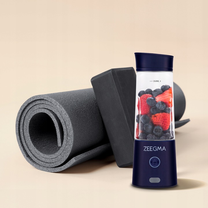 BLENDER BEZPRZEWODOWY KIELICHOWY 450ml 300W GRANATOWY zabierz ze sobą!