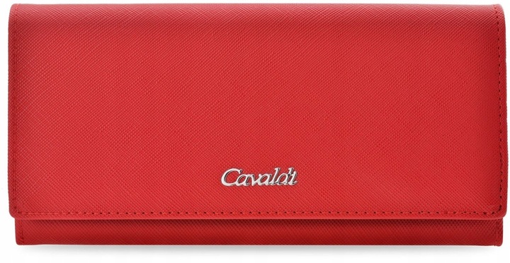 Cavaldi Duży Portfel Skórzany Damski Na Zatrzask Portmonetka Na Prezent