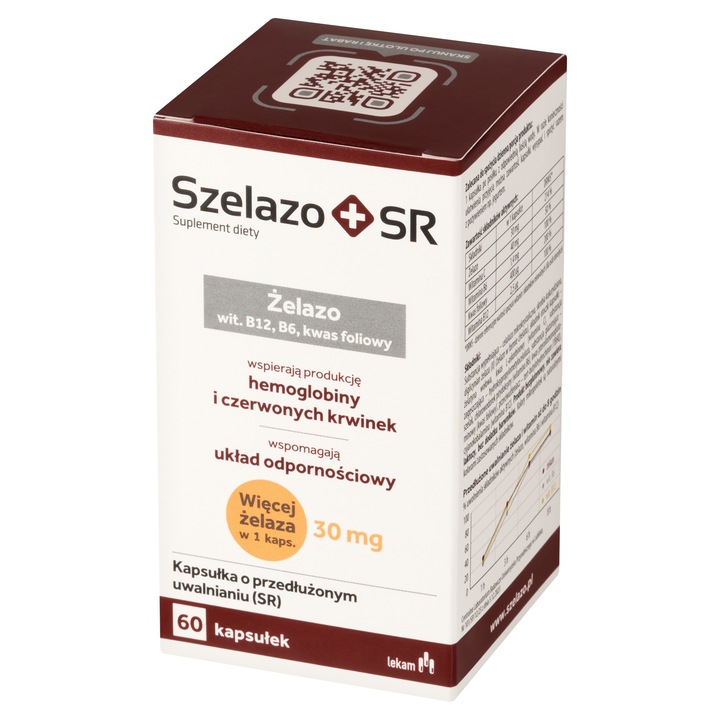 Szelazo + Sr 60 kapsułek żelazo 30 mg