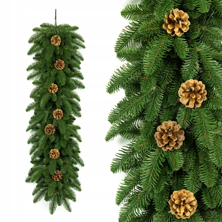 Girlanda Jodła z szyszkami PE gęsta jak naturalna 100 cm Święta dekoracja