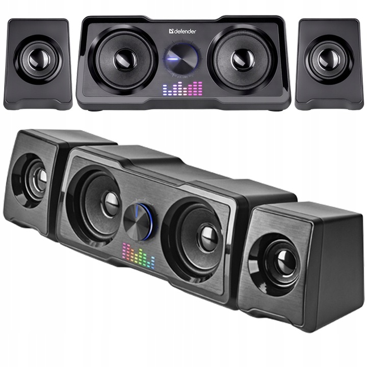 Głośniki Komputerowe 2 1 SOUNDWALL USB 16W LED RGB