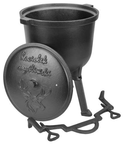 Kociołek myśliwski żeliwny 7L GARNEK węgierski na ognisko grill pieczonki