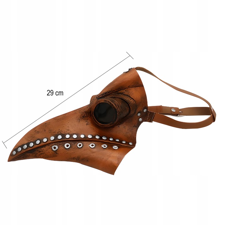 MASKA KRUKA PTAKA DOKTORA PLAGI LATEKSOWA BRĄZ DŻUMA CZARNA ŚMIERĆ PANDEMIA