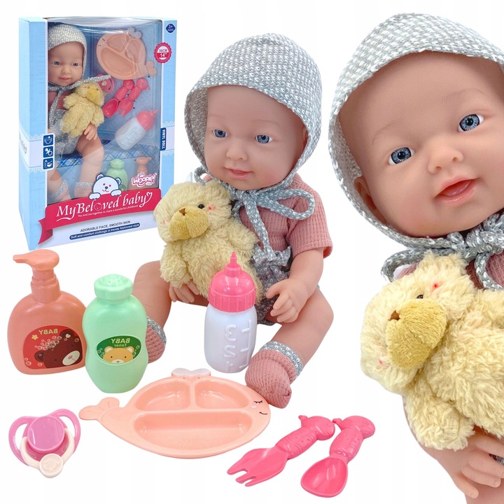 LALKA BOBAS MIŚ ZESTAW DO KARMIENIA PIELĘGNACJI OPIEKUNKA WOOPIE ROYAL