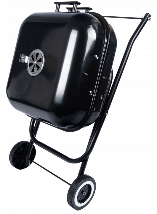 GRILL Węglowy na brykiet Ogrodowy PRZENOŚNY turystyczny WÓZEK POKRYWA