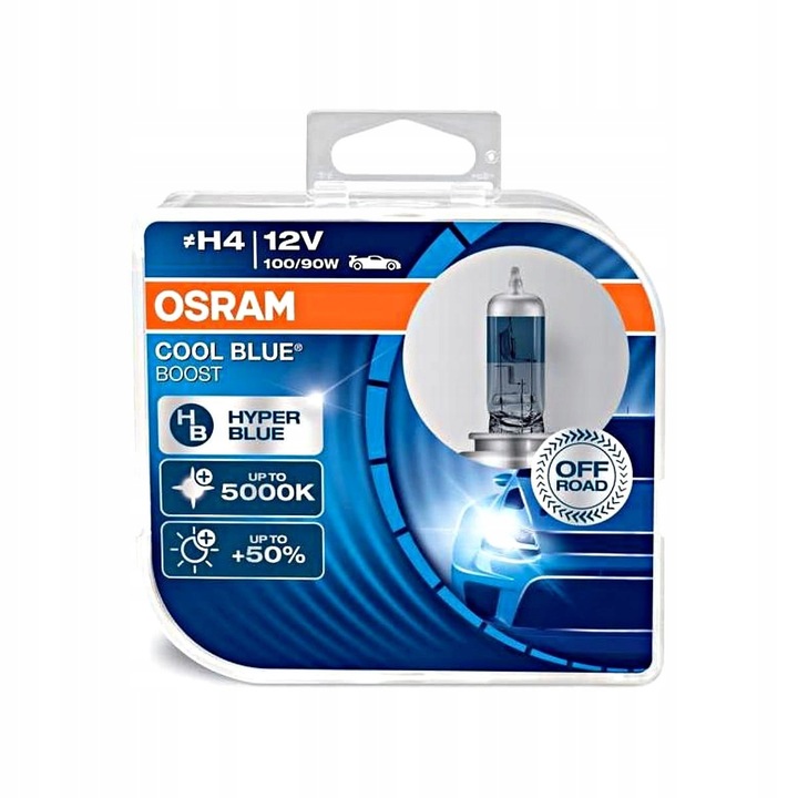 Osram Żarówki Cool Blue Boost Hyper H4 5000K +50%