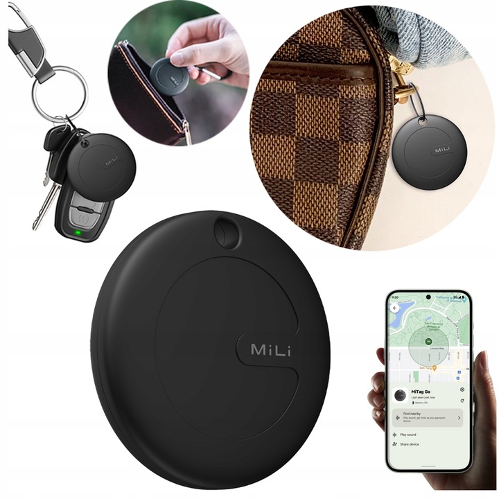 MiTag MiLi Lokalizator GPS brelok ANDROID do plecaka kluczy bagażu