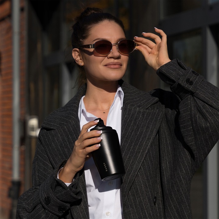 Kubek Termiczny ze stali nierdzewnej BPA FREE Simply Cup 340 ml - Black