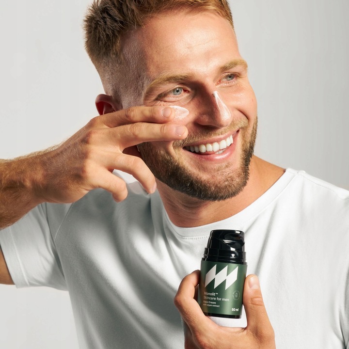 KREM do twarzy NAWILŻAJĄCY DLA MĘŻCZYZN męski ALGI olej kokosowy MONOLIT
