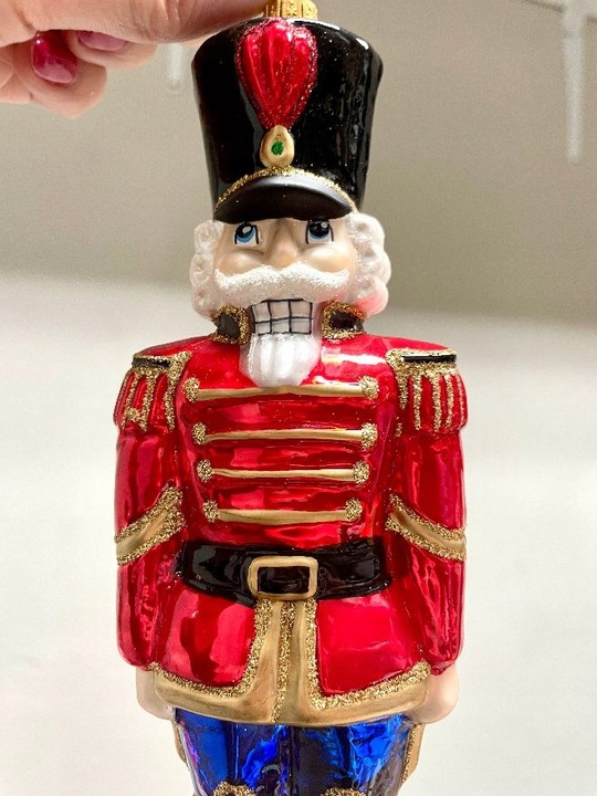 BOMBKA SZKLANA DZIADEK DO ORZECHÓW 16 cm