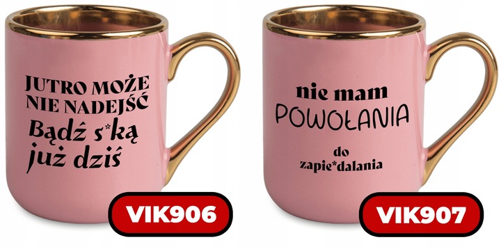 KUBEK RÓŻ ELEGANT PREZENT DLA KOLEŻANKI TT VIRAL DO PRACY JESTEŚ ŚLICZNA WZ