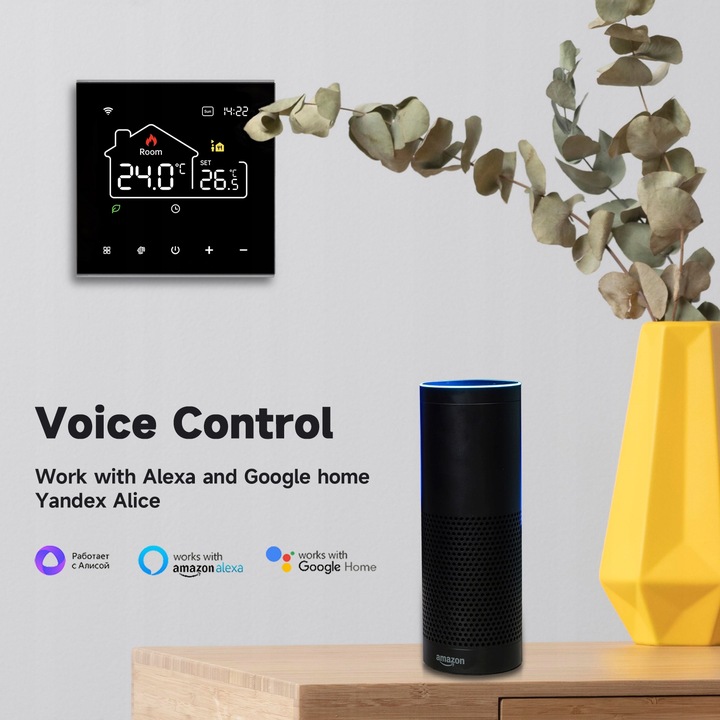 TERMOSTAT POKOJOWY WIFI TUYA CYFROWY REGULATOR 16A