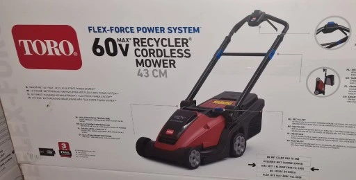 TORO 60V 21843 KOSIARKA AKUMULATOROWA 43cm 850W bezszczot 50l BEZPRZEWODOWA