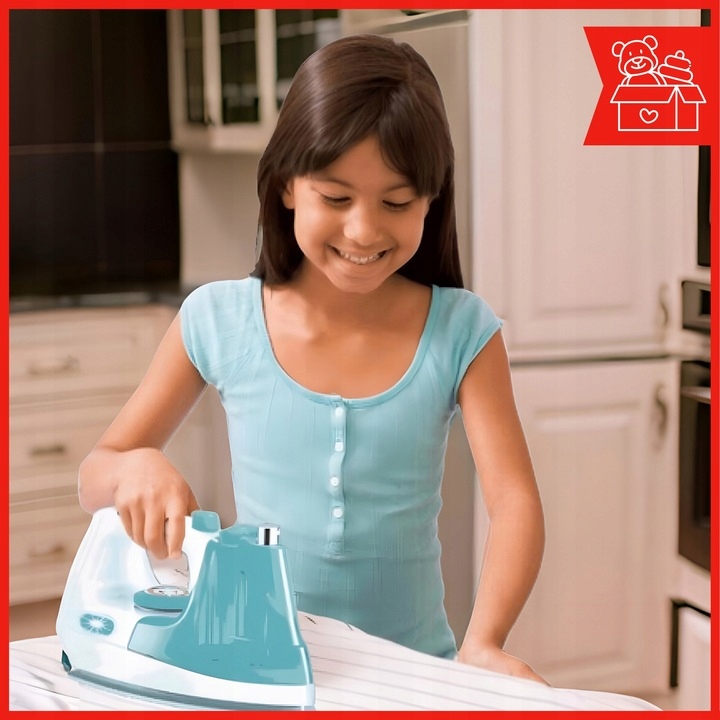 ŻELAZKO ZABAWKA DLA DZIECI INTERAKTYWNE ZE ŚWIATŁEM DŹWIĘKIEM PARA WODNA