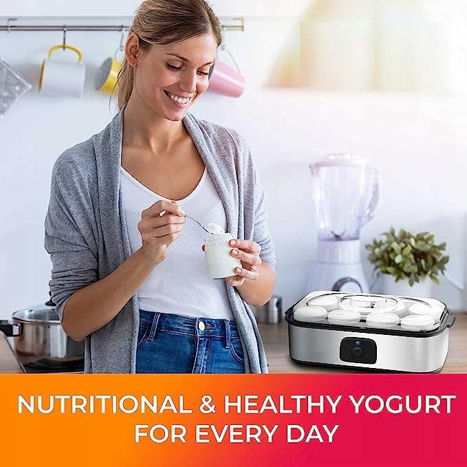 Jogurtownica ZRÓB SOBIE JOGURT DOMOWY x 8 słoiczków bądź i żyj FIT zdrowo