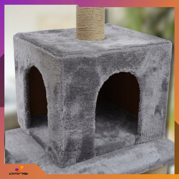 Drapak budka dla kota duży wysoki legowisko dla dużego kota drabinka słupek