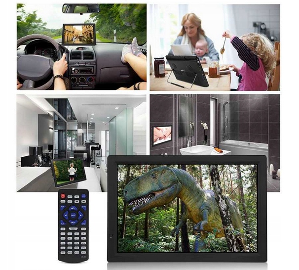 TELEWIZOR PRZENOŚNY 10" 12V/24V/230V DVB-T2 KAMPER