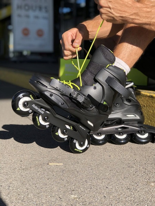 LesznoOkrężna10A! Nowe Rolki Rollerblade RB Cruiser 25,0 Black Yellow Cena!