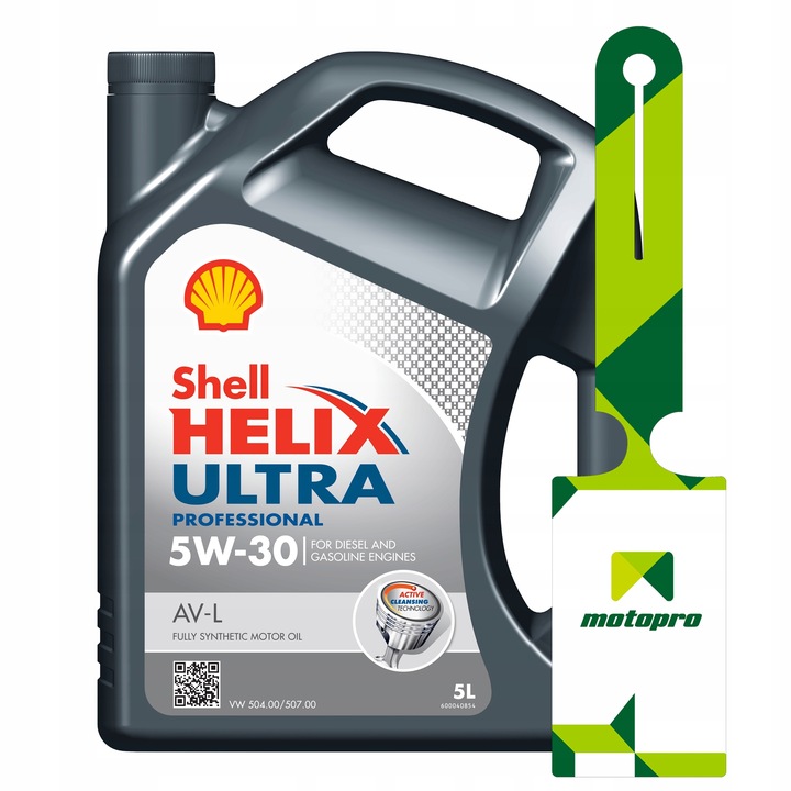 SHELL Helix Ultra 5W30 AV-L 5L - VW 504 / 507 - OLEJ + ZAWIESZKA GRATIS!