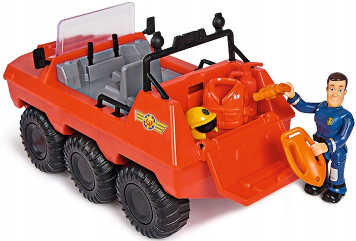 STRAŻAK SAM POJAZD HYDRUS Z FIGURKĄ ELVIS + AKCES. SAMOCHÓD TERENOWY