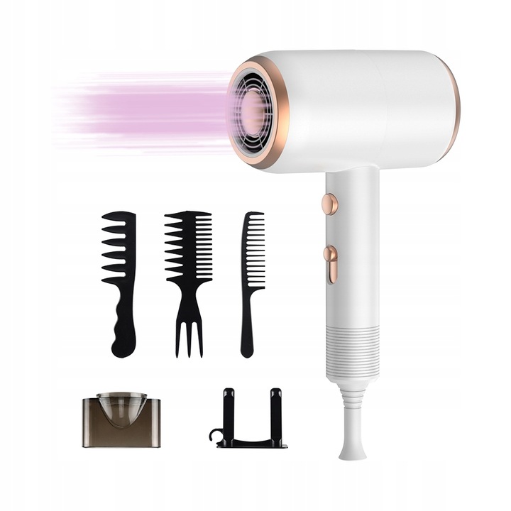SUSZARKA DO WŁOSÓW z zimnym nadmuchem jonizacja dyfuzor moc 1800W nie puszy