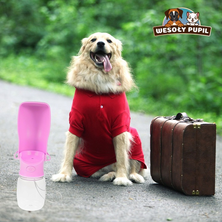 BIDON dla Psa na wodę z miską SKŁADANY 2w1 turystyczna BUTELKA na lato