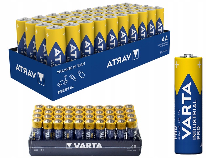 40x LR6 VARTA 1,5V BATERIA INDUSTRIAL PALUSZKI AA