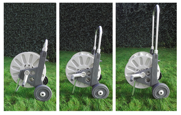 WÓZEK ALU ZWIJACZ BĘBEN NA WĄŻ OGRODOWY 60 METRÓW PISTOLET ZRASZACZ BEST