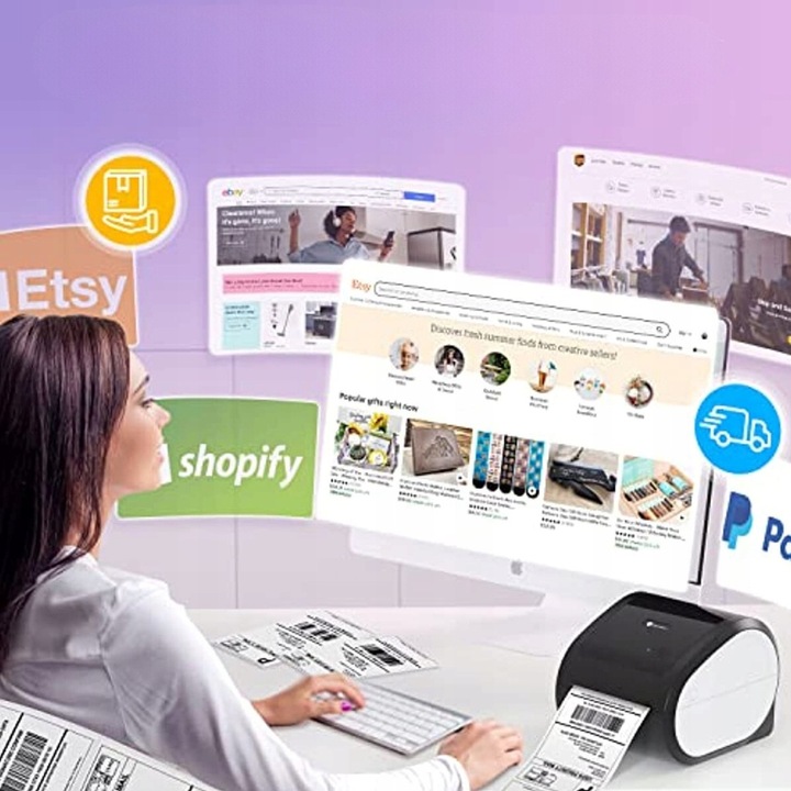 Phomemo drukarka termiczna etykiet wysyłkowych D520-BT Bluetooth USB