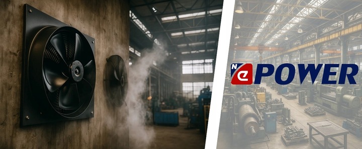 Wentylator przemysłowy osiowy ścienny WYCIĄGOWY 250mm 230V AC 2600rpm 65dB